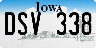 IA license plate DSV338