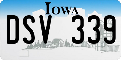 IA license plate DSV339