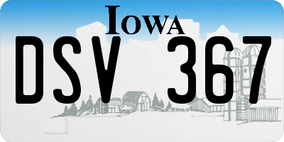 IA license plate DSV367