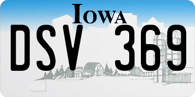 IA license plate DSV369