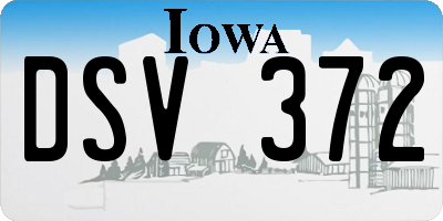 IA license plate DSV372