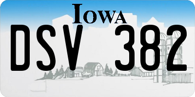 IA license plate DSV382