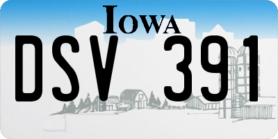 IA license plate DSV391