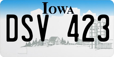 IA license plate DSV423