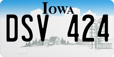 IA license plate DSV424