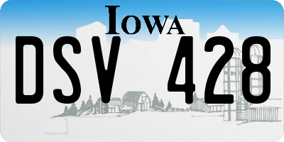 IA license plate DSV428