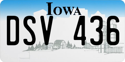 IA license plate DSV436