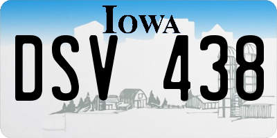 IA license plate DSV438