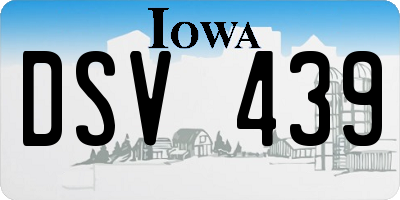 IA license plate DSV439