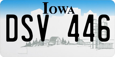 IA license plate DSV446