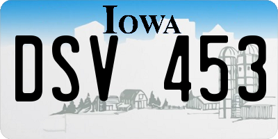 IA license plate DSV453