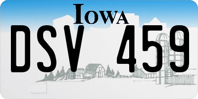 IA license plate DSV459