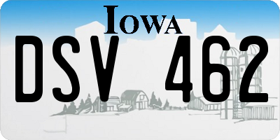 IA license plate DSV462