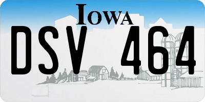 IA license plate DSV464