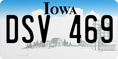 IA license plate DSV469