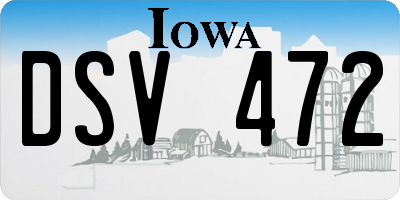 IA license plate DSV472