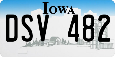 IA license plate DSV482