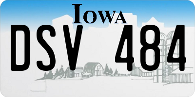 IA license plate DSV484