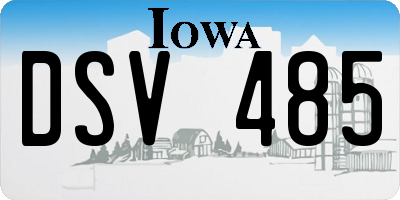 IA license plate DSV485