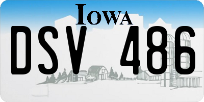 IA license plate DSV486