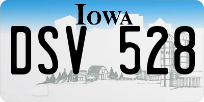 IA license plate DSV528