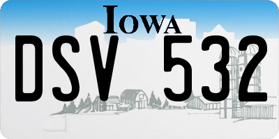 IA license plate DSV532