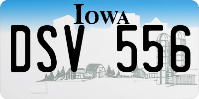 IA license plate DSV556