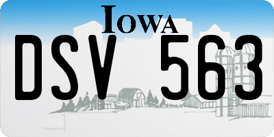 IA license plate DSV563