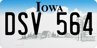 IA license plate DSV564