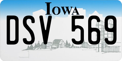 IA license plate DSV569