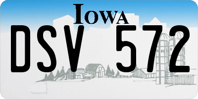 IA license plate DSV572