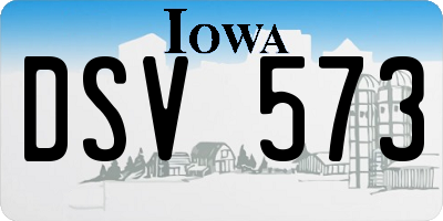IA license plate DSV573