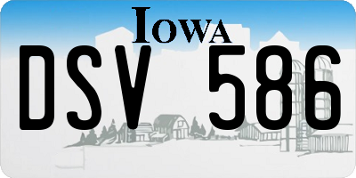 IA license plate DSV586