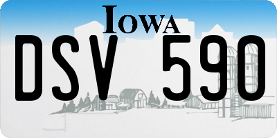IA license plate DSV590