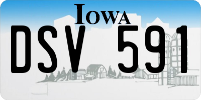 IA license plate DSV591
