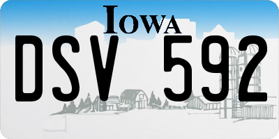 IA license plate DSV592