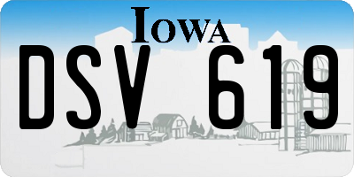IA license plate DSV619