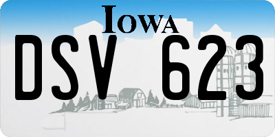 IA license plate DSV623