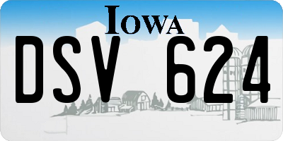 IA license plate DSV624