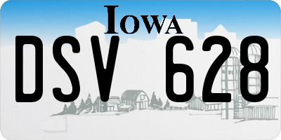 IA license plate DSV628
