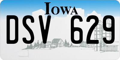 IA license plate DSV629