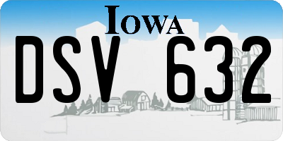 IA license plate DSV632