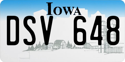 IA license plate DSV648