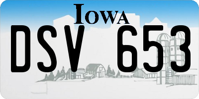 IA license plate DSV653