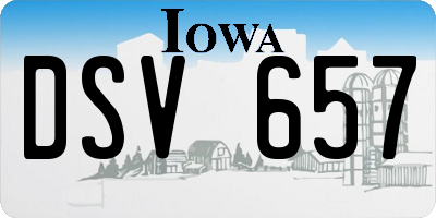 IA license plate DSV657