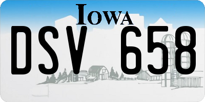 IA license plate DSV658