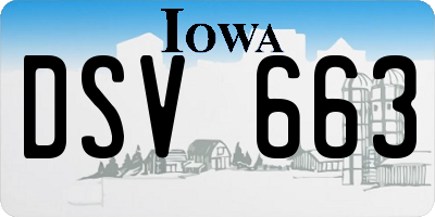 IA license plate DSV663