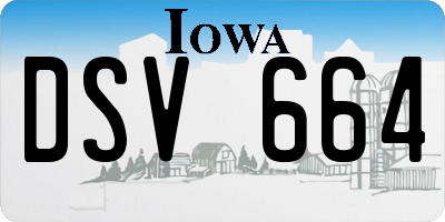IA license plate DSV664