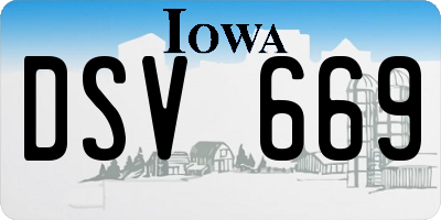 IA license plate DSV669