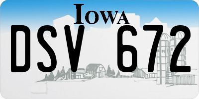IA license plate DSV672